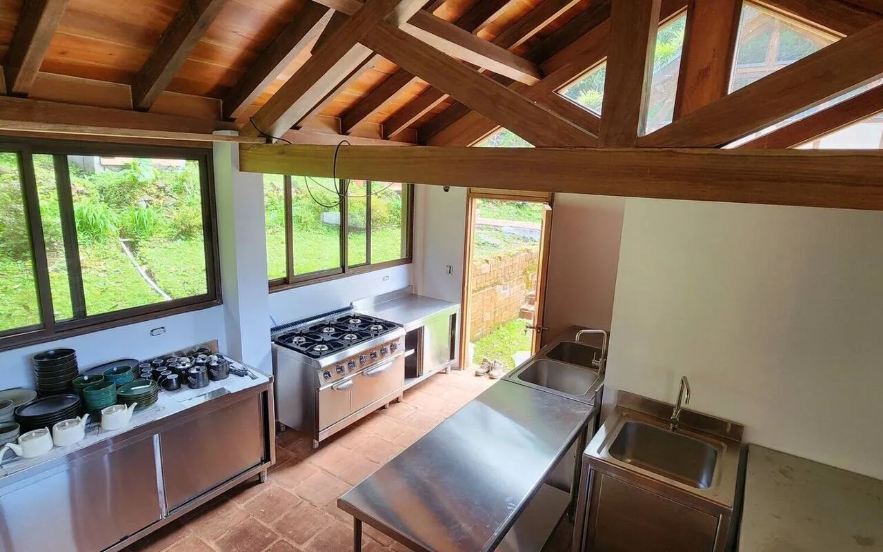 Wide view of the farm kitchen
