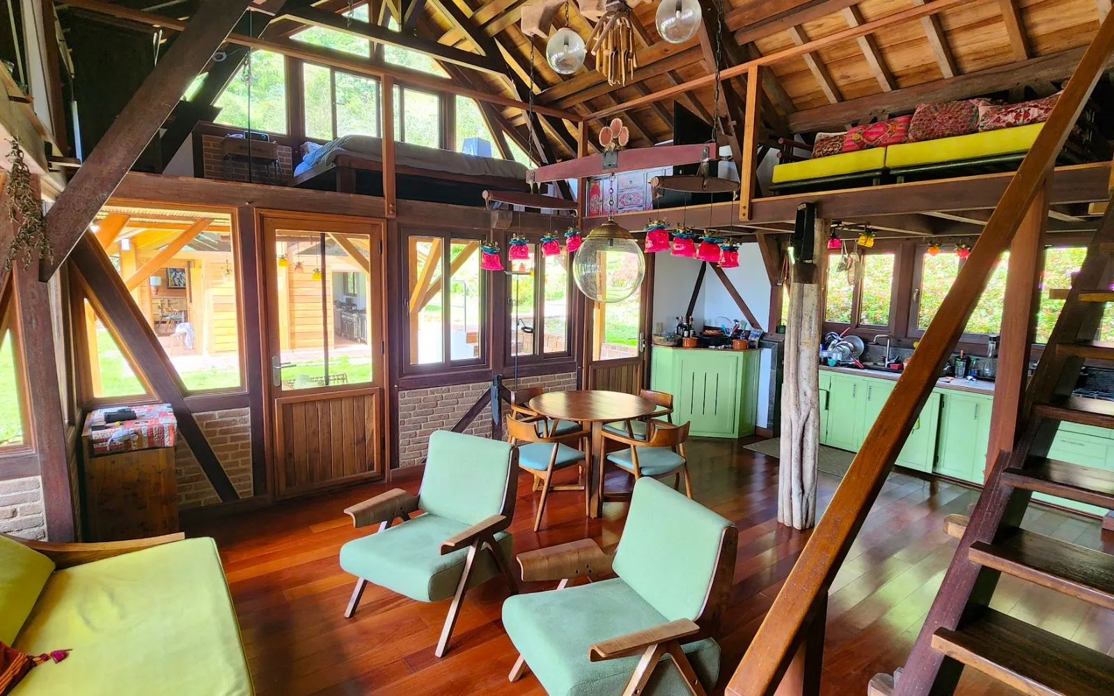 Living room and kitchen inside the Owner House