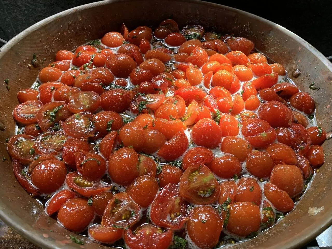 Roasted tomatoes from the garden